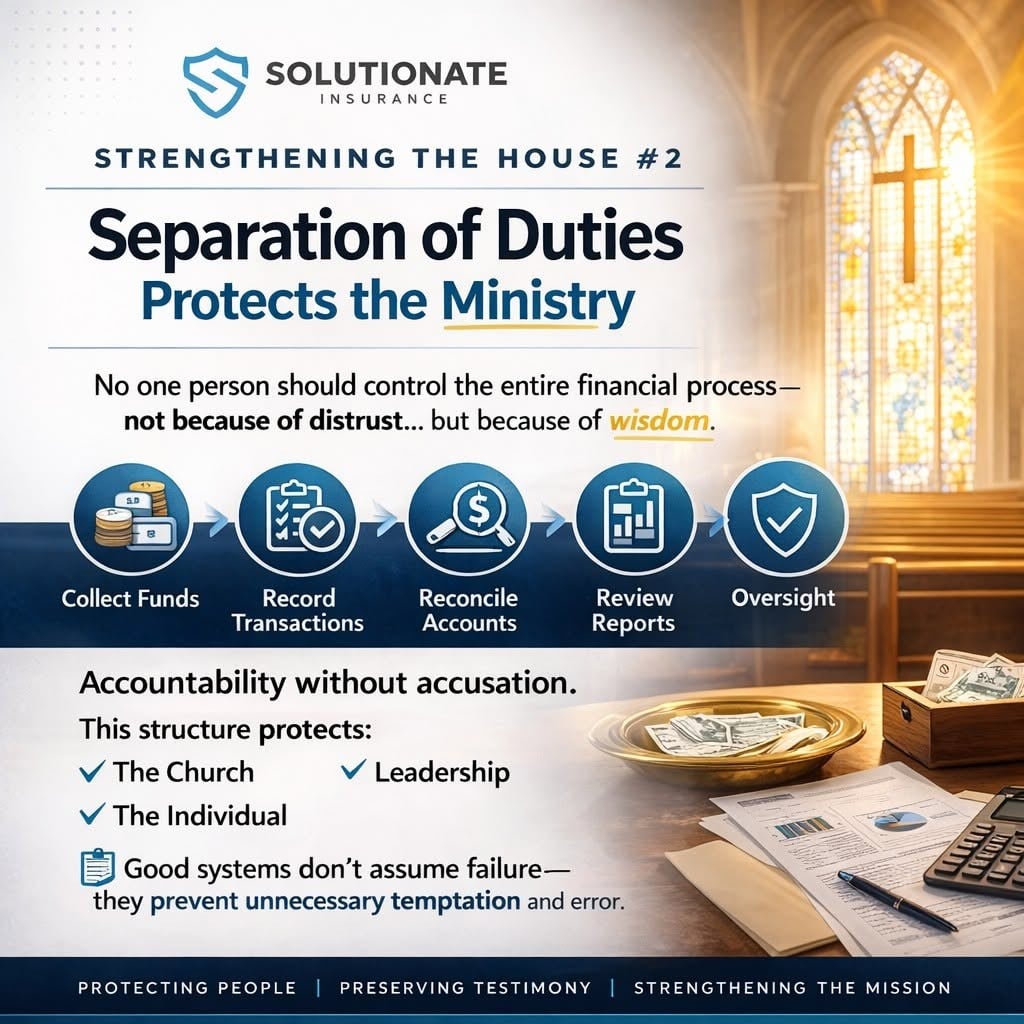 separation of duties helps the church solutionate insurance